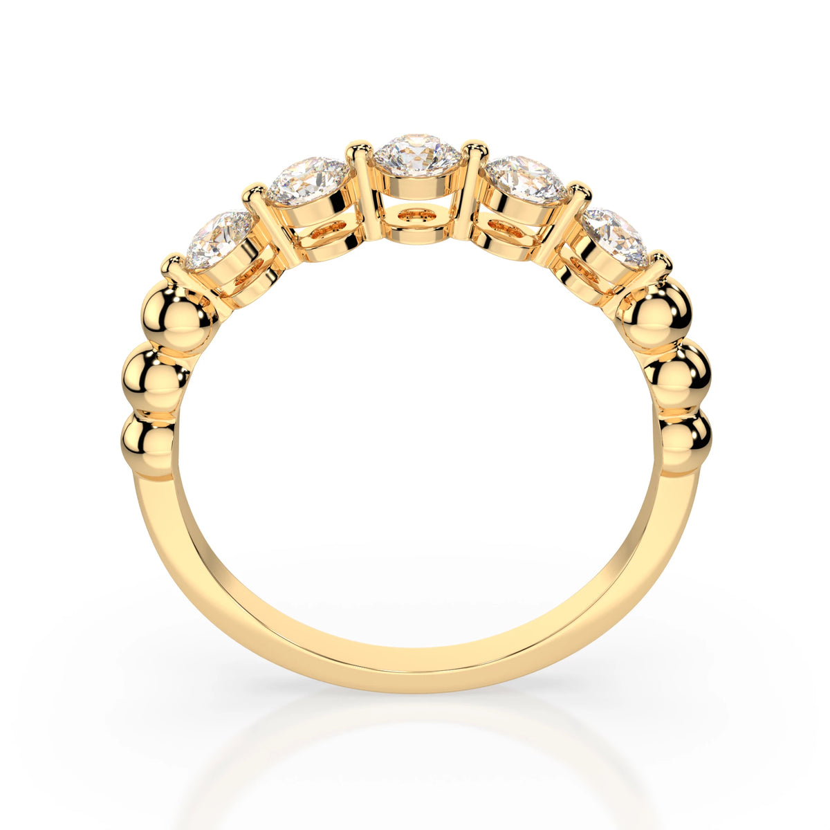 Inel din Aur cu Diamante, Forma Rotund Briliant, 0,50 CT