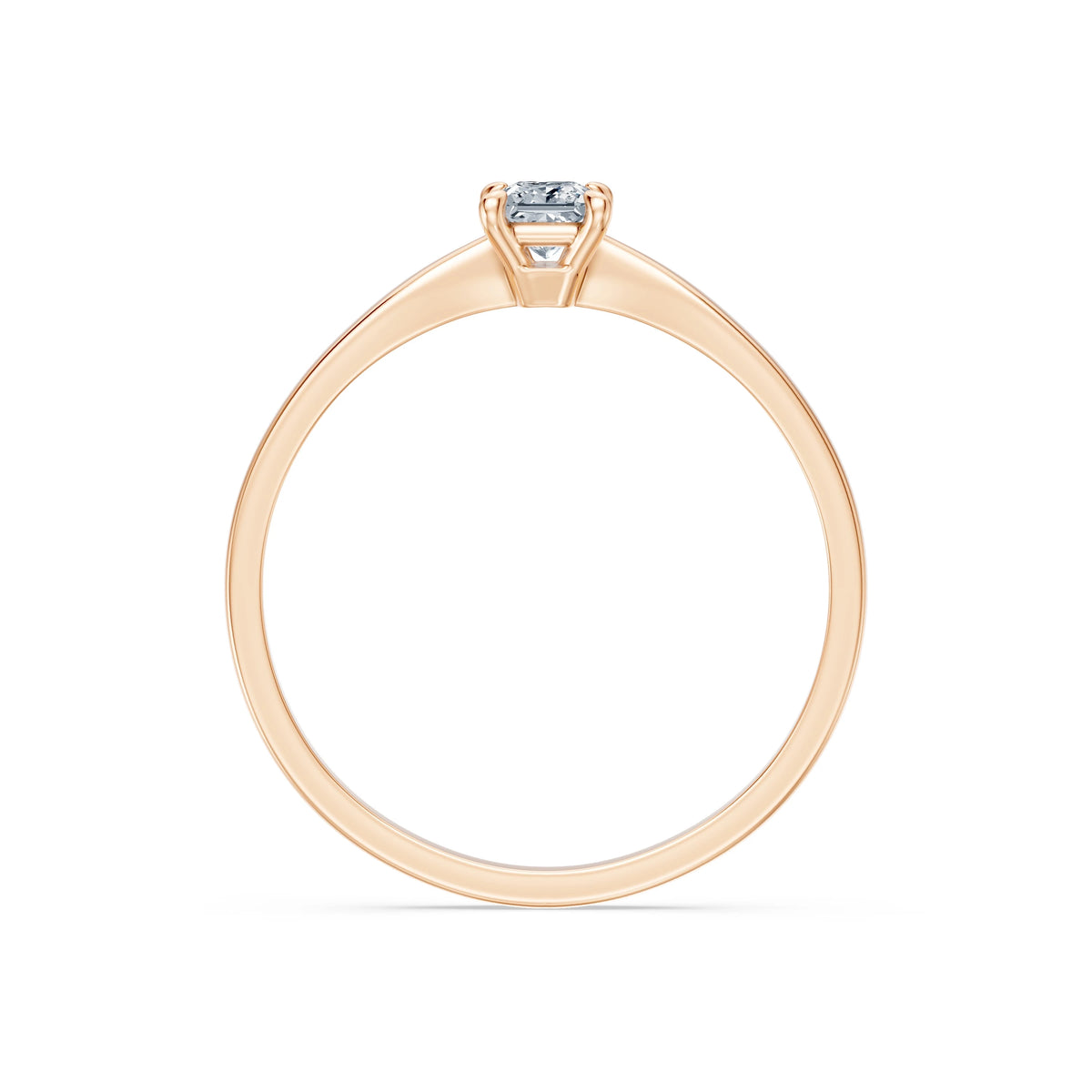 Inel de Logodnă Solitaire din Aur, Diamant Princess 0,17 CT