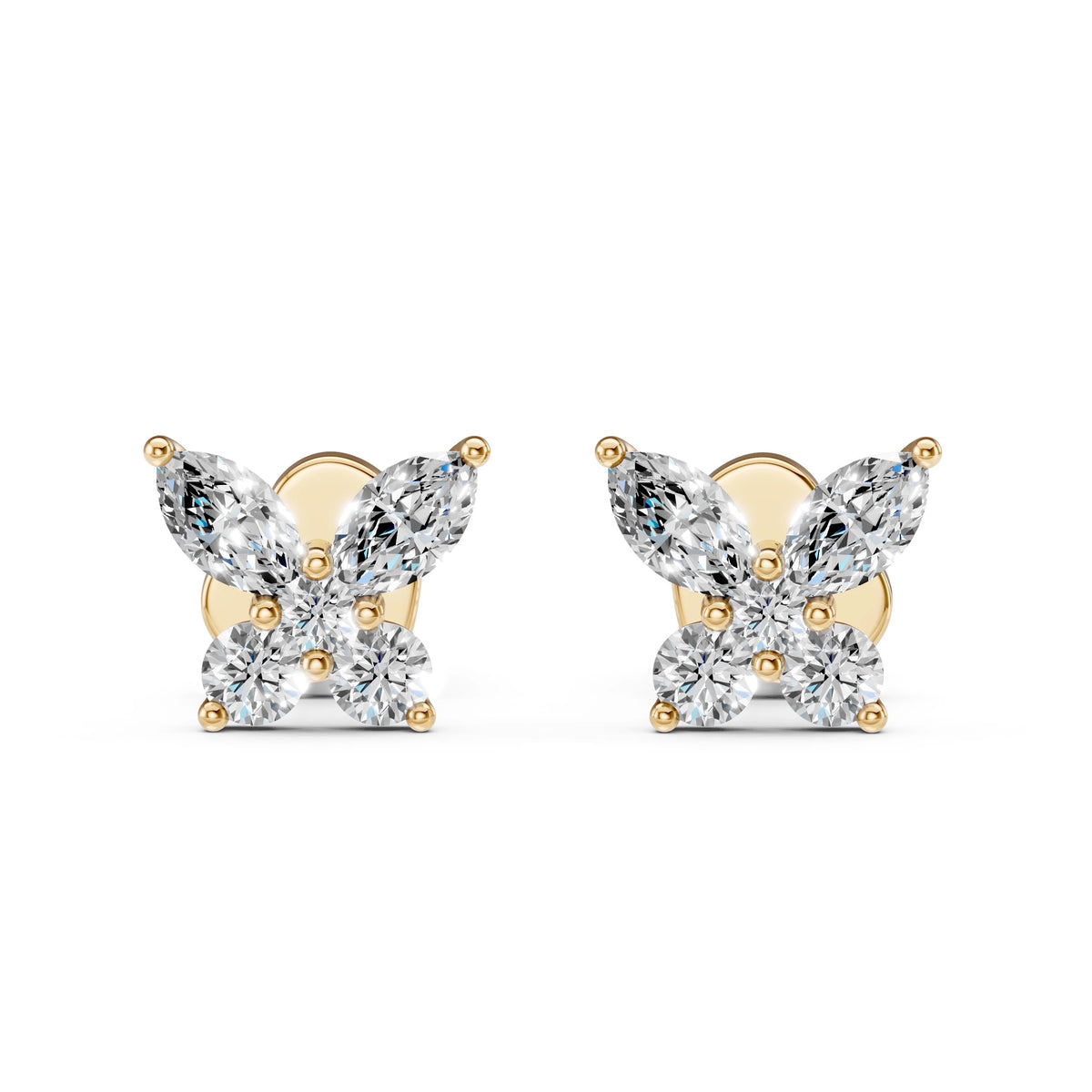 Cercei din Aur cu Diamante, Forma Marquise, 0,64 CT