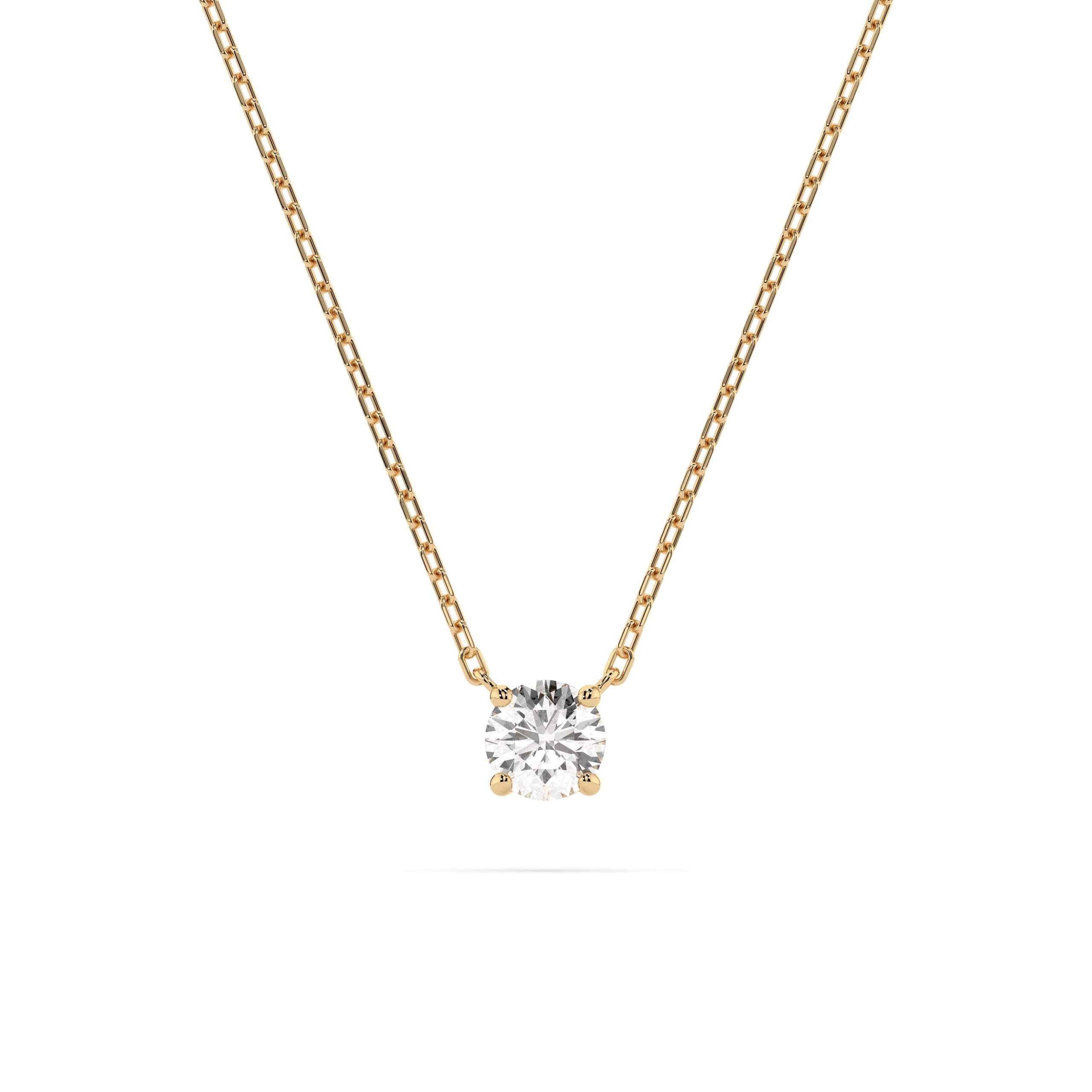 Colier din Aur cu Diamant Rotund Briliant 0.15 CT