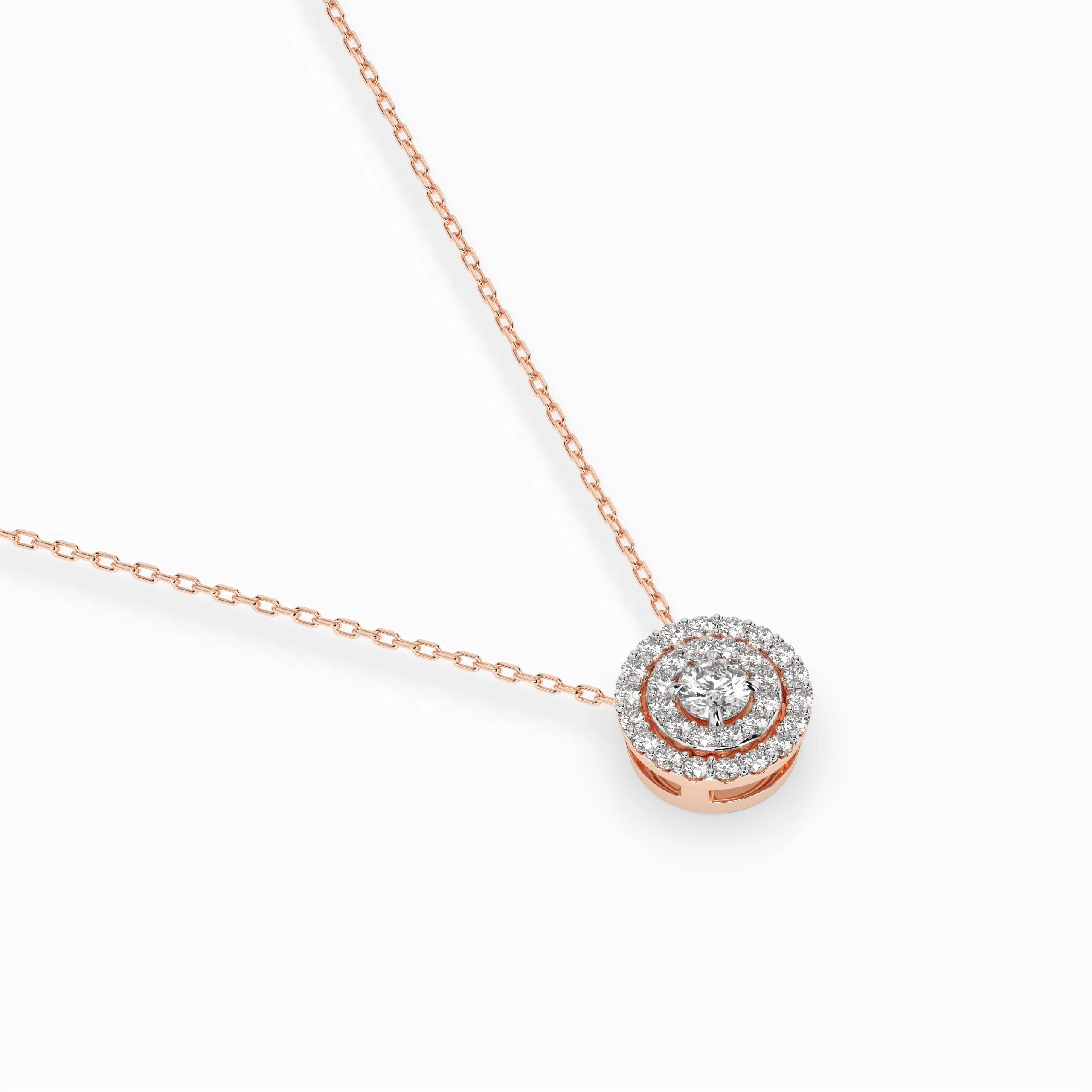 Colier din Aur cu Diamante Rotunde Briliant 0.24 CT