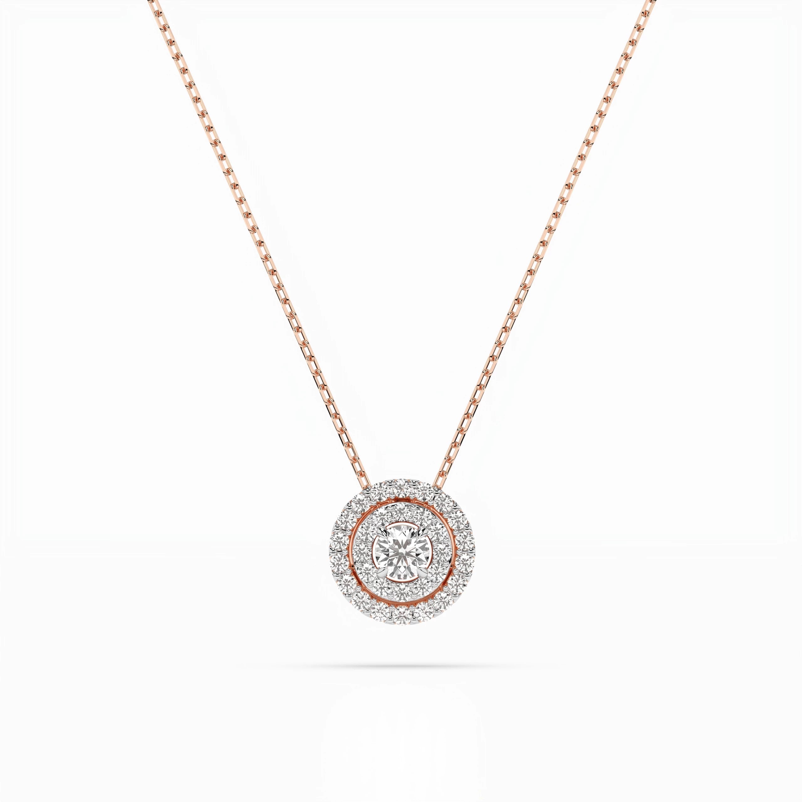 Colier din Aur cu Diamante Rotunde Briliant 0.24 CT