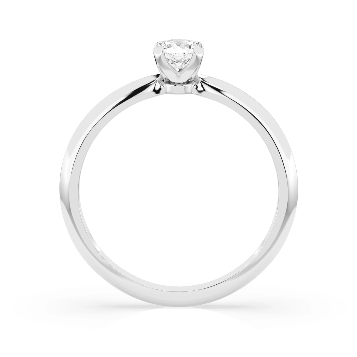 Inel de Logodnă Solitaire din Aur, Diamant Rotund Briliant 0,30 CT