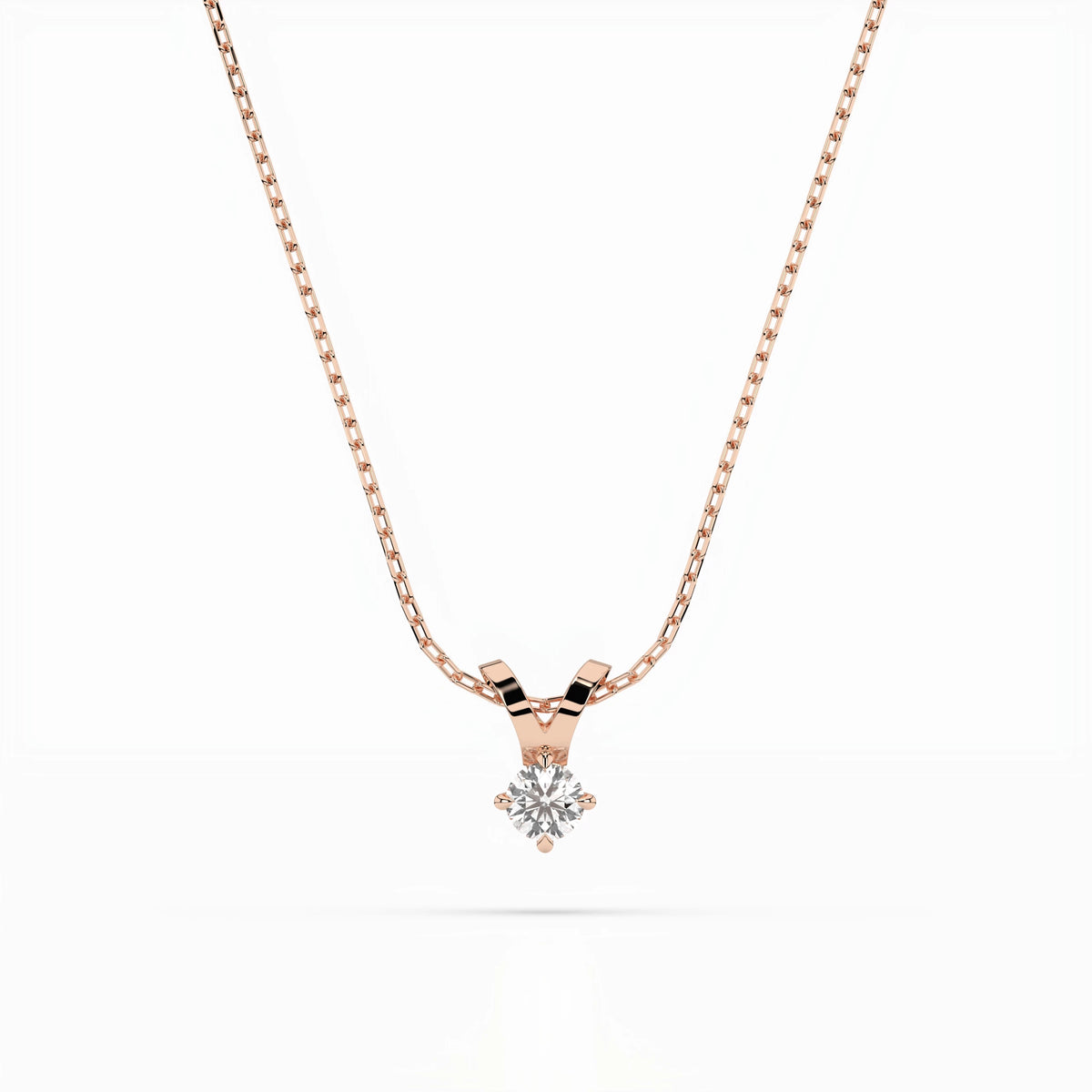 Colier din Aur cu Diamant, Forma Rotund Briliant, 0,20 CT