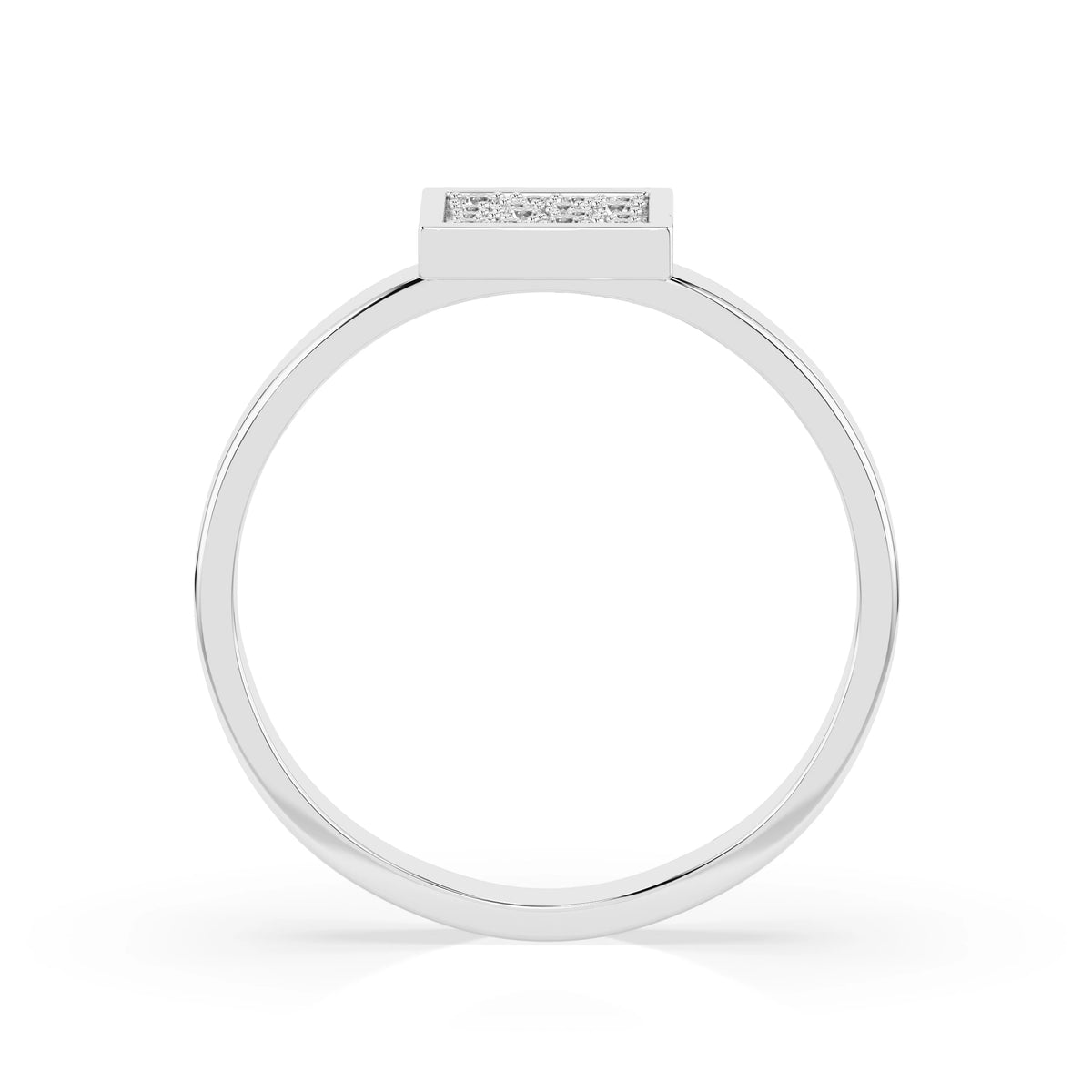 Inel din Aur cu Diamante, Forma Rotund Briliant, 0,13 CT