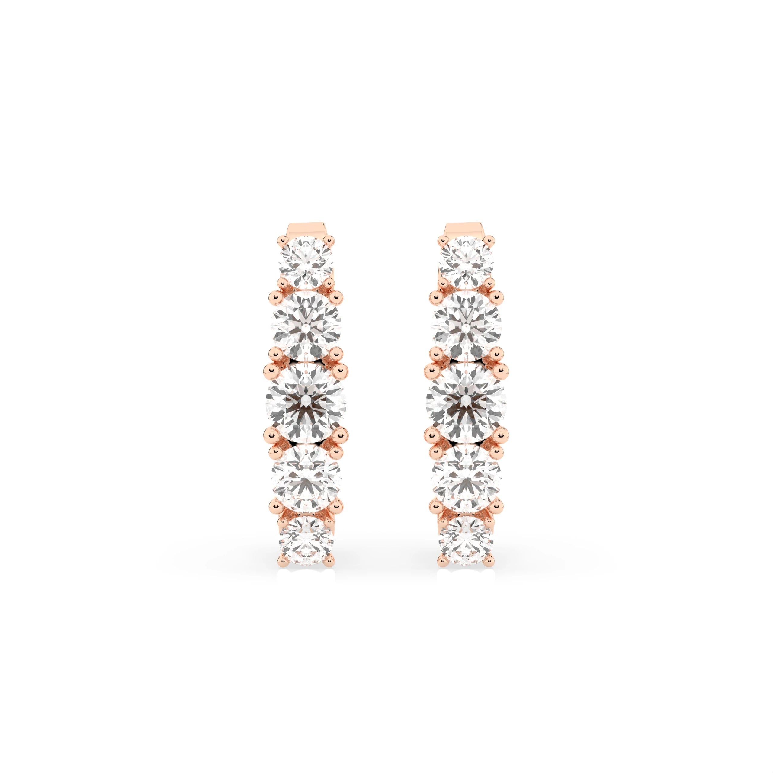 Cercei din Aur cu Diamante Rotunde Briliant 0.85 CT