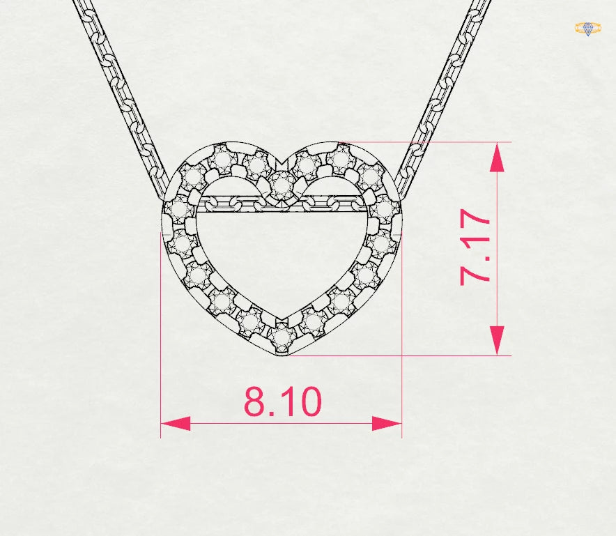 Colier din Aur cu Diamante Rotunde Briliant 0.09 CT