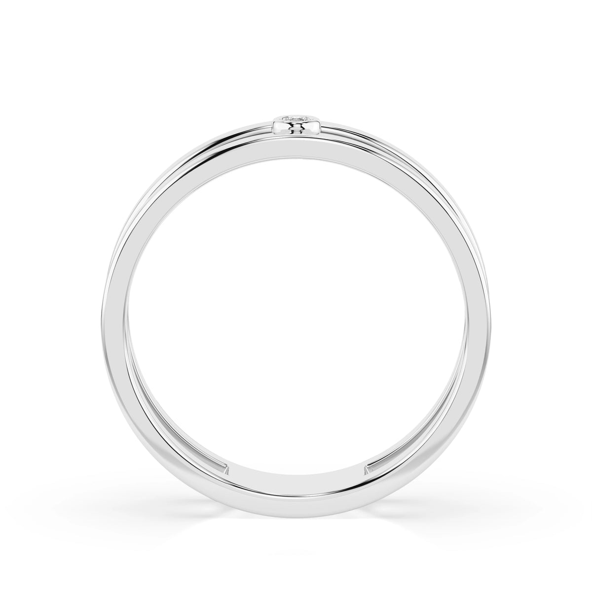 Inel din Aur cu Diamant, Forma Rotund Briliant, 0,02 CT