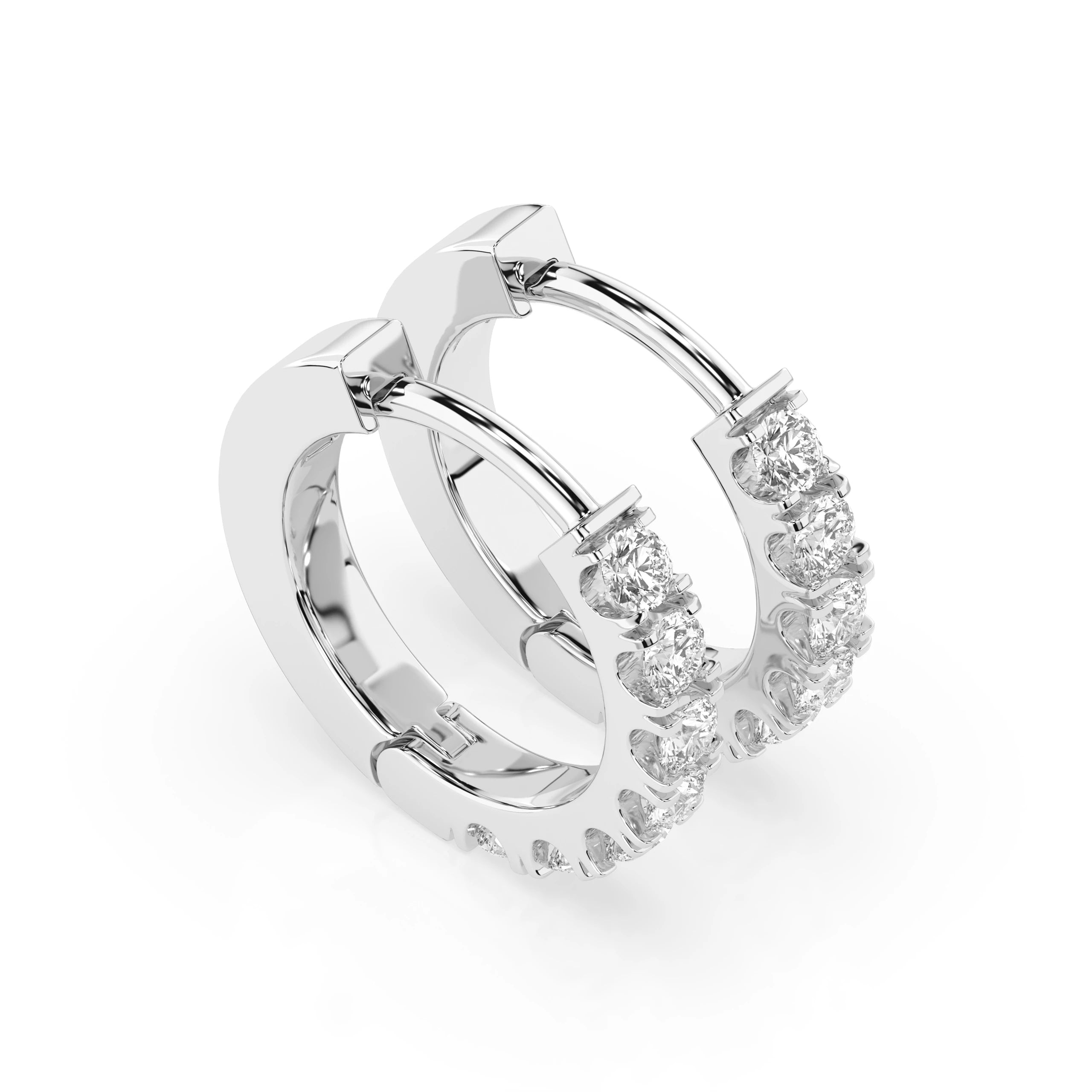 Cercei din Aur cu Diamante Rotunde Briliant 0.42 CT
