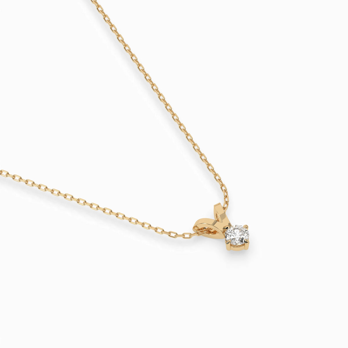 Colier din Aur cu Diamant, Forma Rotund Briliant, 0,20 CT