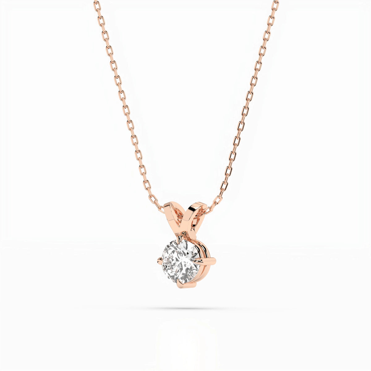 Colier din Aur cu Diamant, Forma Rotund Briliant, 0,30 CT