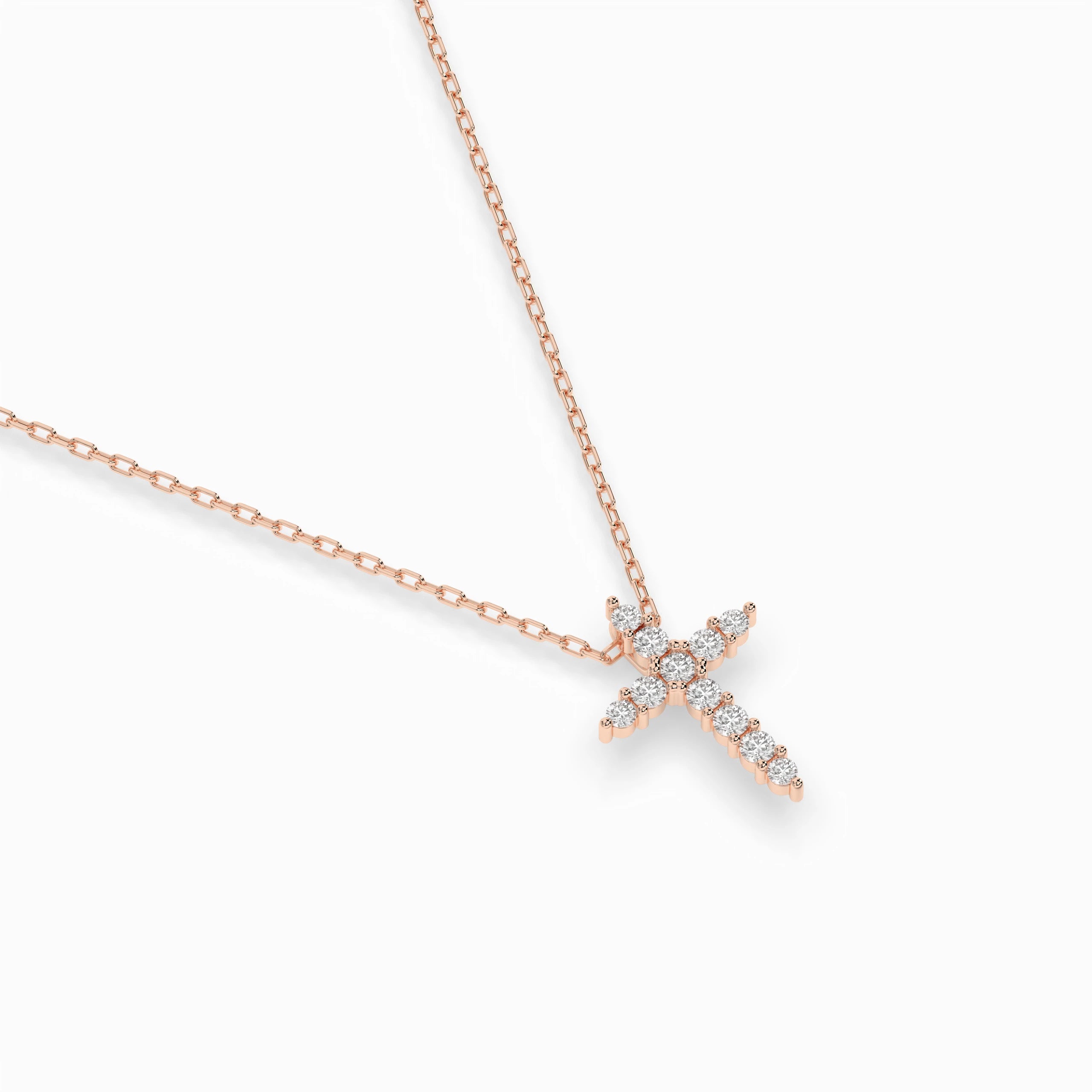 Colier din Aur cu Diamante Rotunde Briliant 0.09 CT