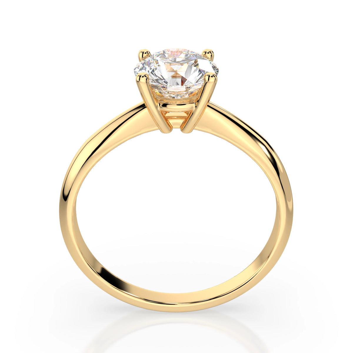 Inel de Logodnă Solitaire din Aur, Diamant Rotund Briliant 0,70 CT