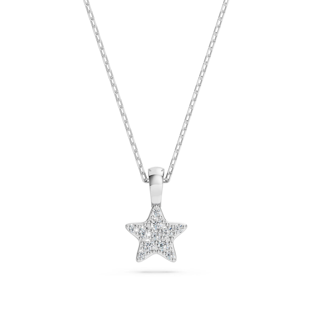 Colier din Aur cu Diamante, Forma Rotund Briliant, 0,08 CT