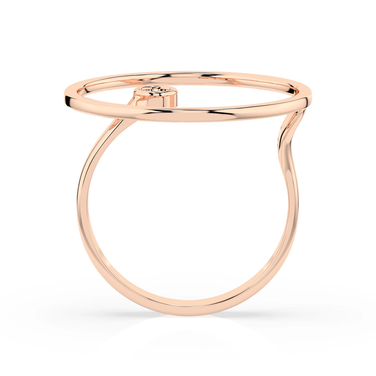 Inel din Aur cu Diamant, Forma Rotund Briliant, 0,03 CT