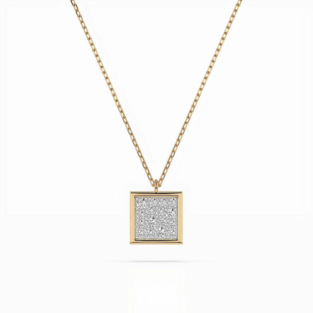 Colier din Aur cu Diamante, Forma Rotund Briliant, 0,13 CT