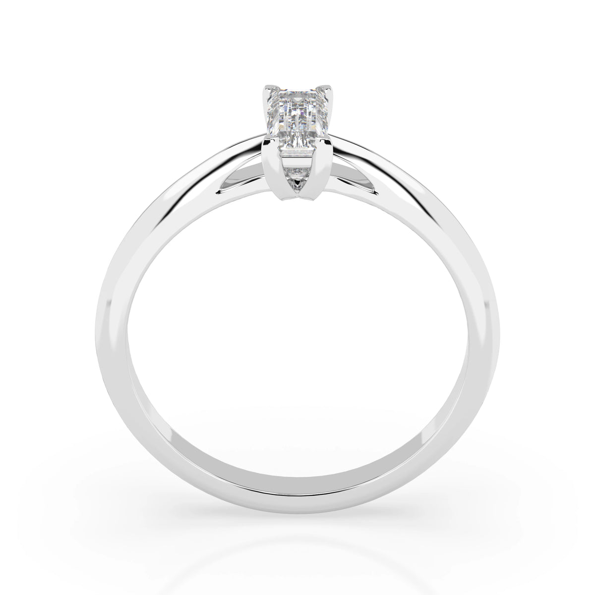 Inel de Logodnă Solitaire din Aur, Diamant Baguette 0,30 CT