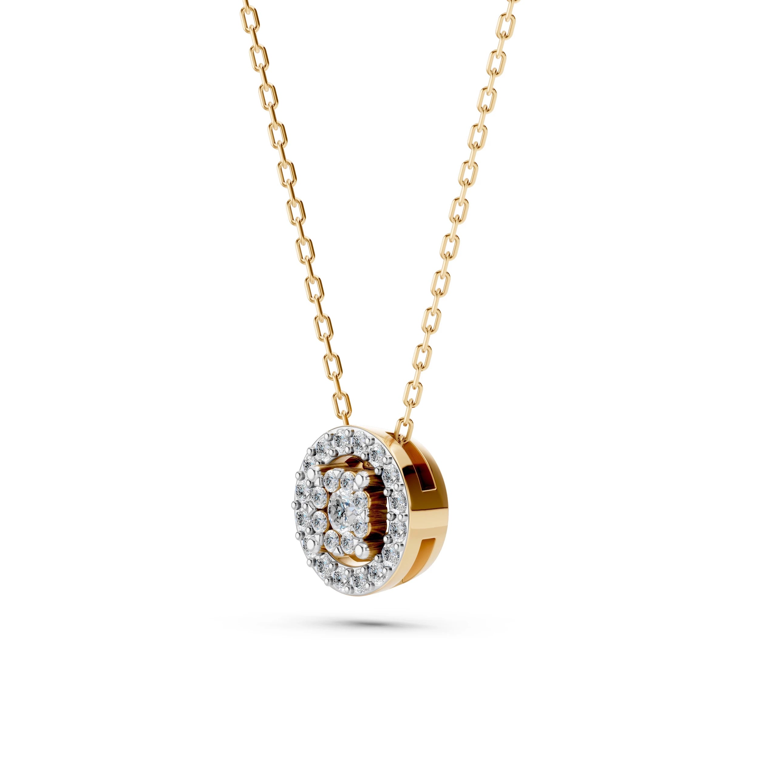 Colier din Aur cu Diamante Rotunde Briliant 0.14 CT