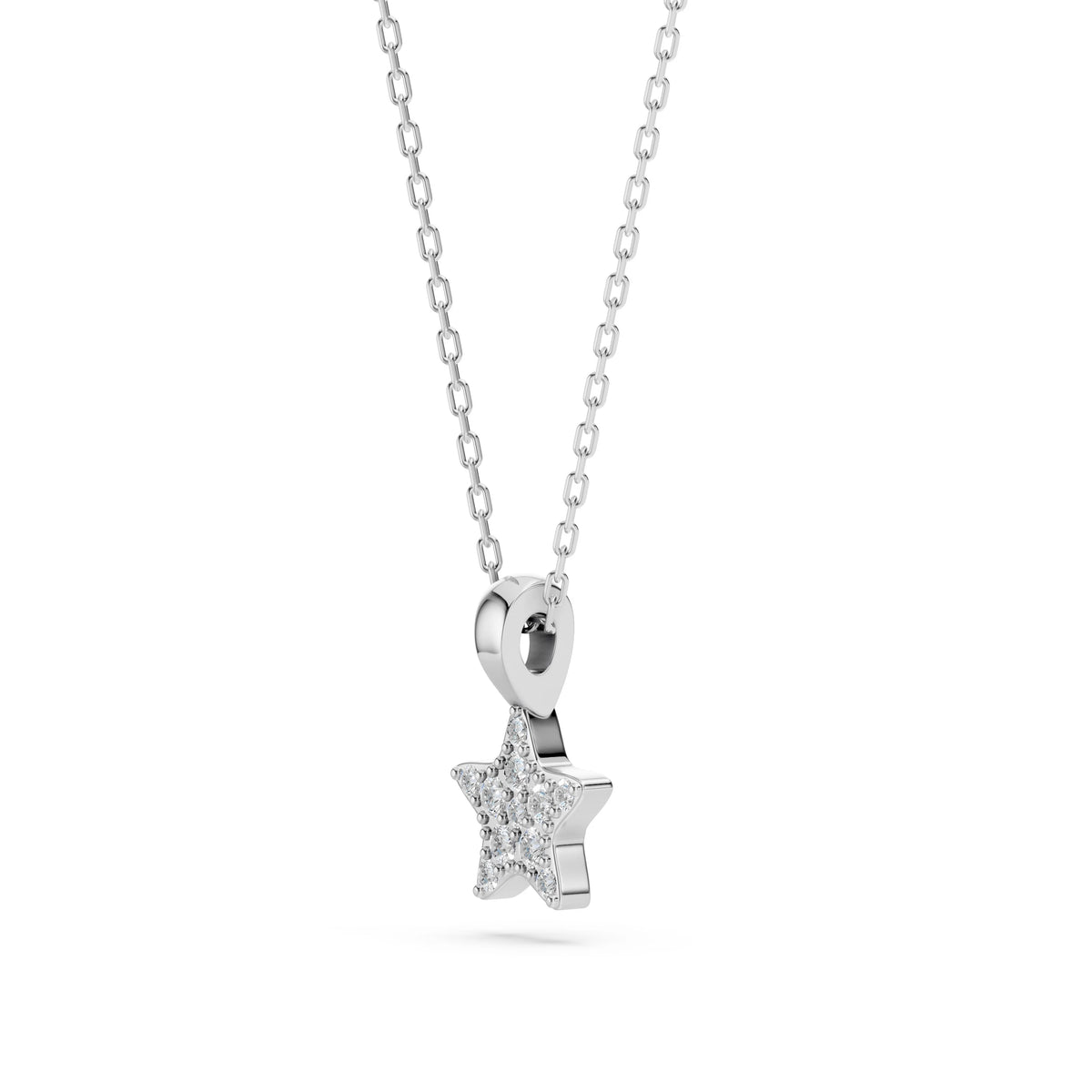 Colier din Aur cu Diamante, Forma Rotund Briliant, 0,08 CT