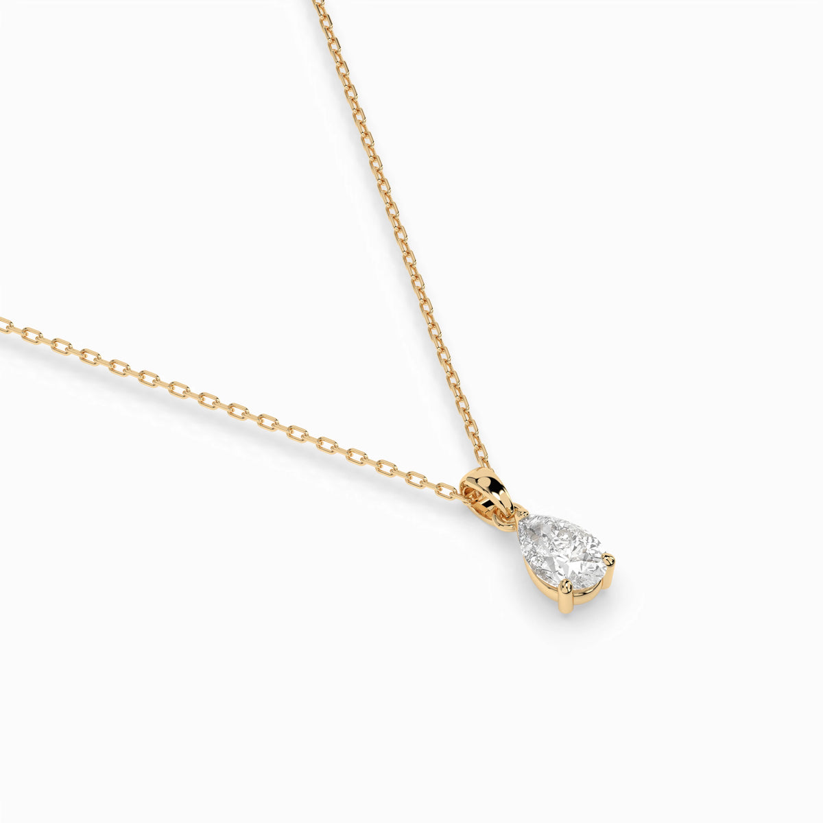 Colier din Aur cu Diamant, Forma Pear, 0,30 CT