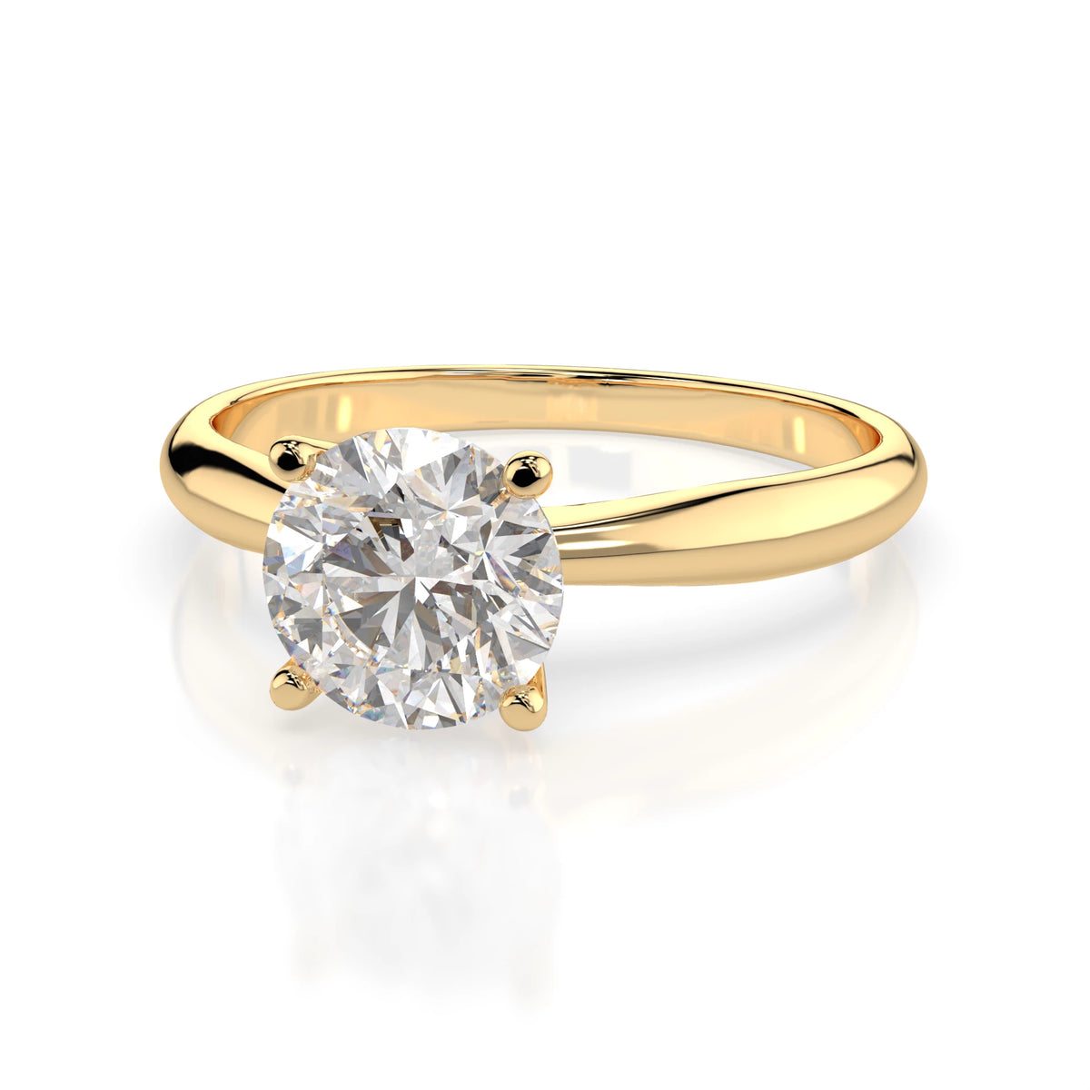 Inel de Logodnă Solitaire din Aur, Diamant Rotund Briliant 0,70 CT