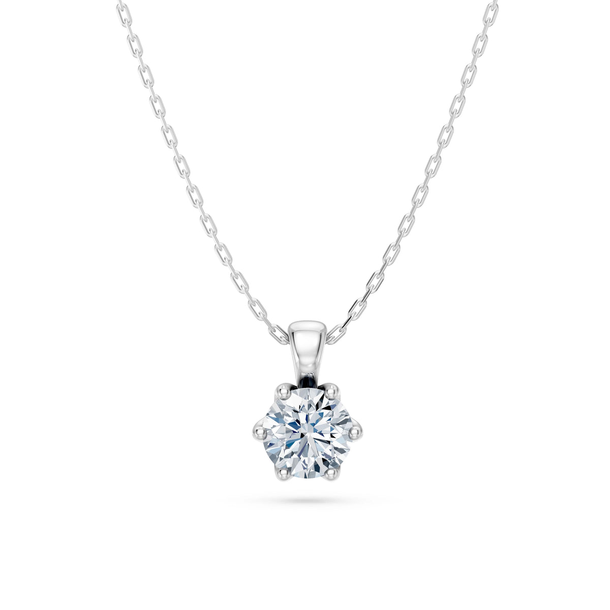 Colier din Aur cu Diamant, Forma Rotund Briliant, 0,50 CT