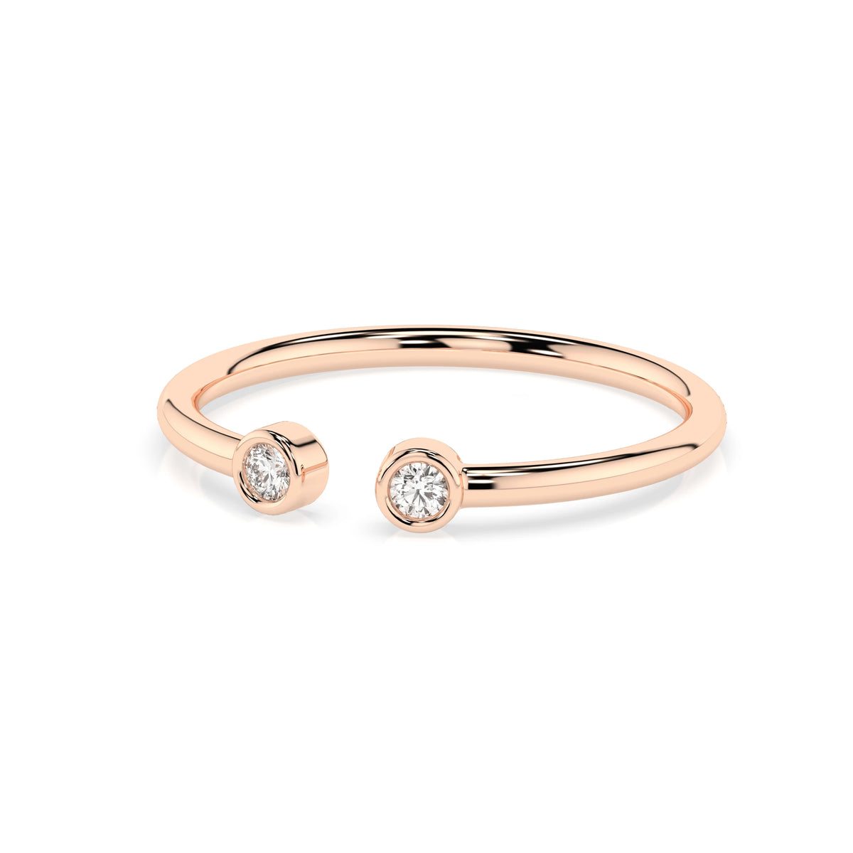 Inel din Aur cu Diamante, Forma Rotund Briliant, 0,04 CT