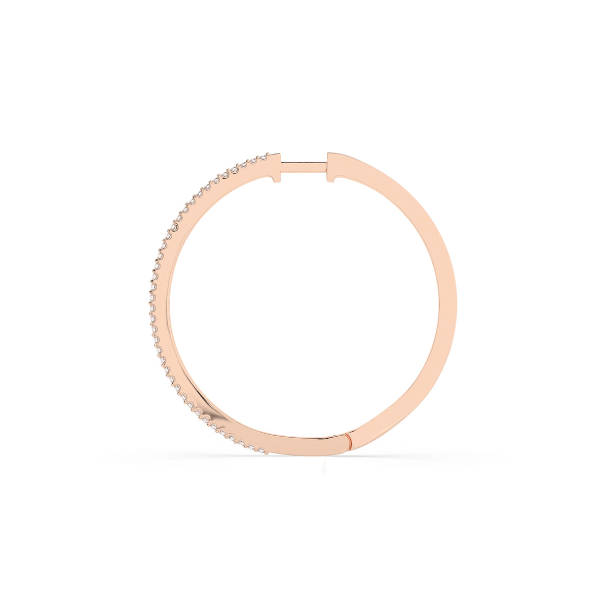 Cercei din Aur cu Diamante, Forma Rotund Briliant, 0,38 CT