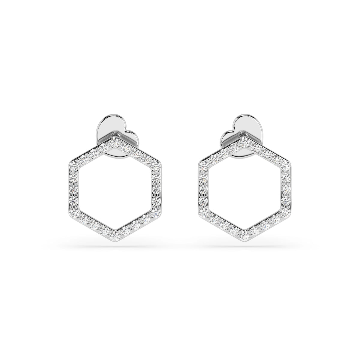Cercei din Aur cu Diamante, Forma Rotund Briliant, 0,29 CT