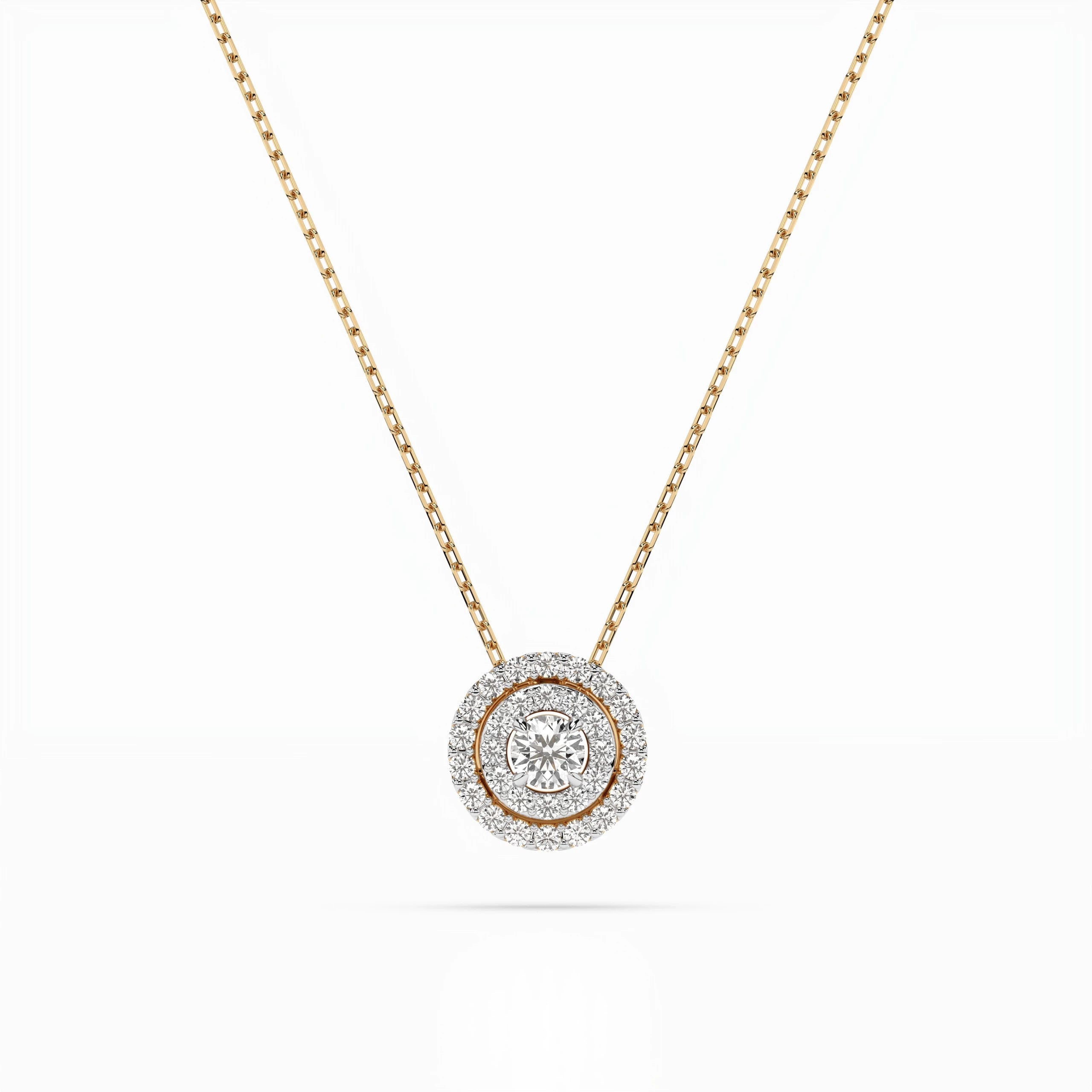 Colier din Aur cu Diamante Rotunde Briliant 0.24 CT