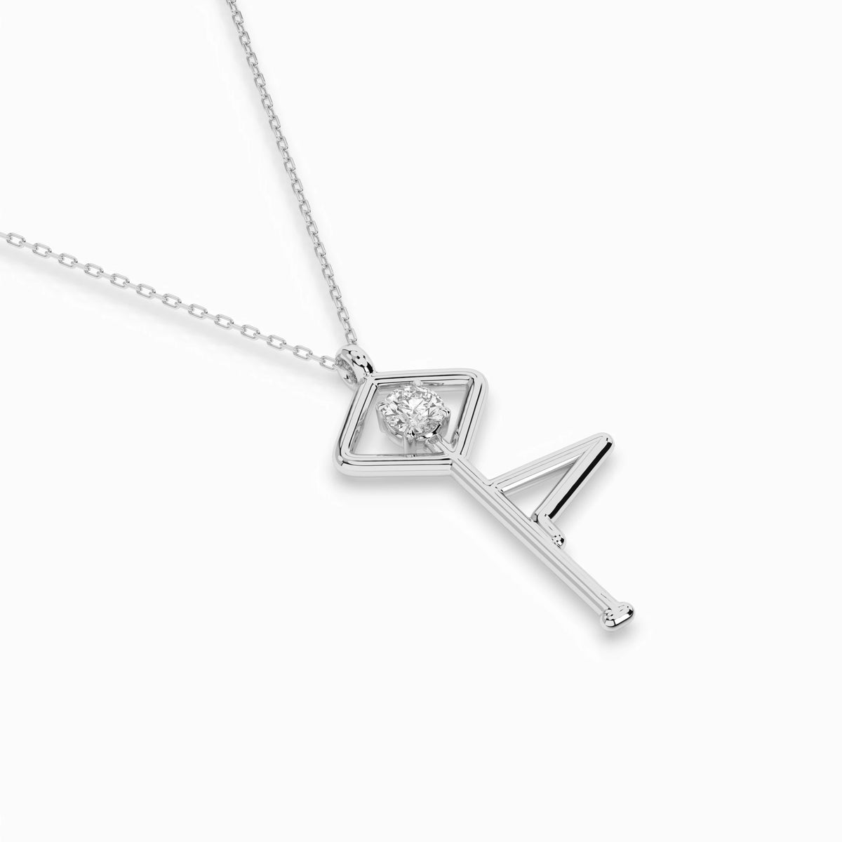 Colier din Aur cu Diamant, Forma Rotund Briliant, 0,10 CT