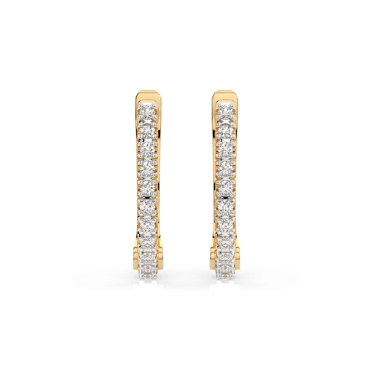 Cercei din Aur cu Diamante Rotunde Briliant 0.18 CT