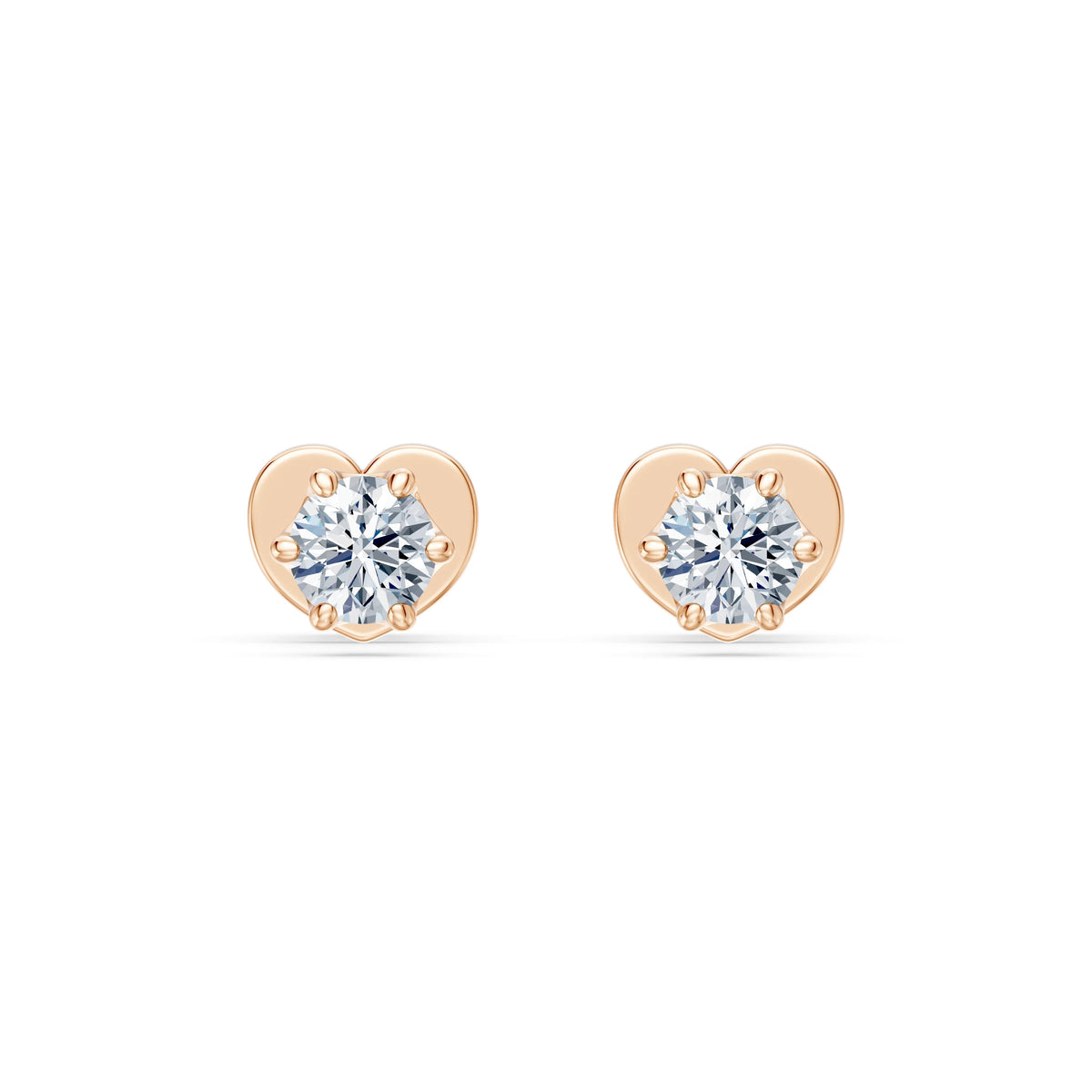 Cercei din Aur cu Diamante, Forma Rotund Briliant, 0,20 CT