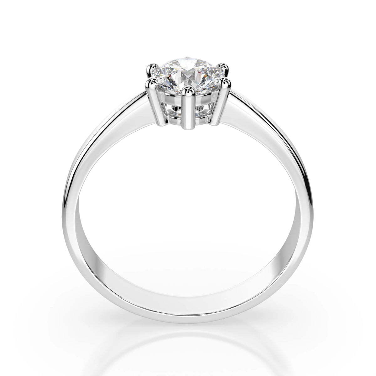 Inel de Logodnă Solitaire din Aur, Diamant Rotund Briliant 0,40 CT