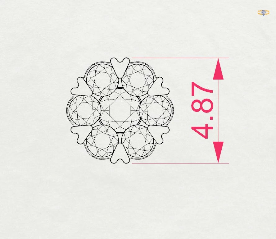 Cercei din Aur cu Diamante Rotunde Briliant 0.21 CT