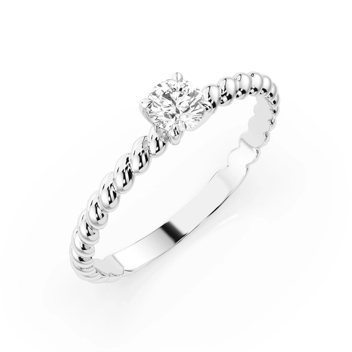 Inel de Logodnă Solitaire din Aur, Diamant Rotund Briliant 0,30 CT