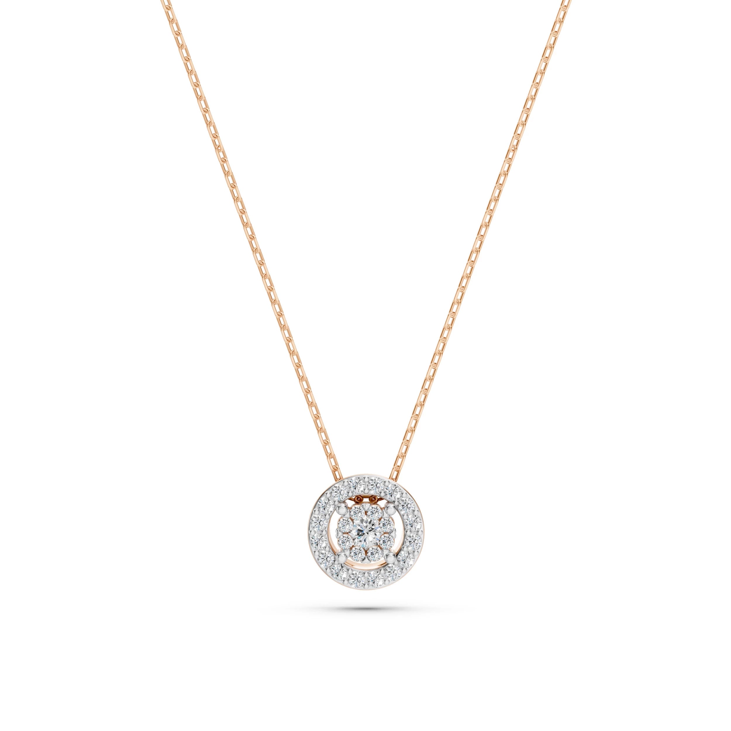 Colier din Aur cu Diamante Rotunde Briliant 0.14 CT