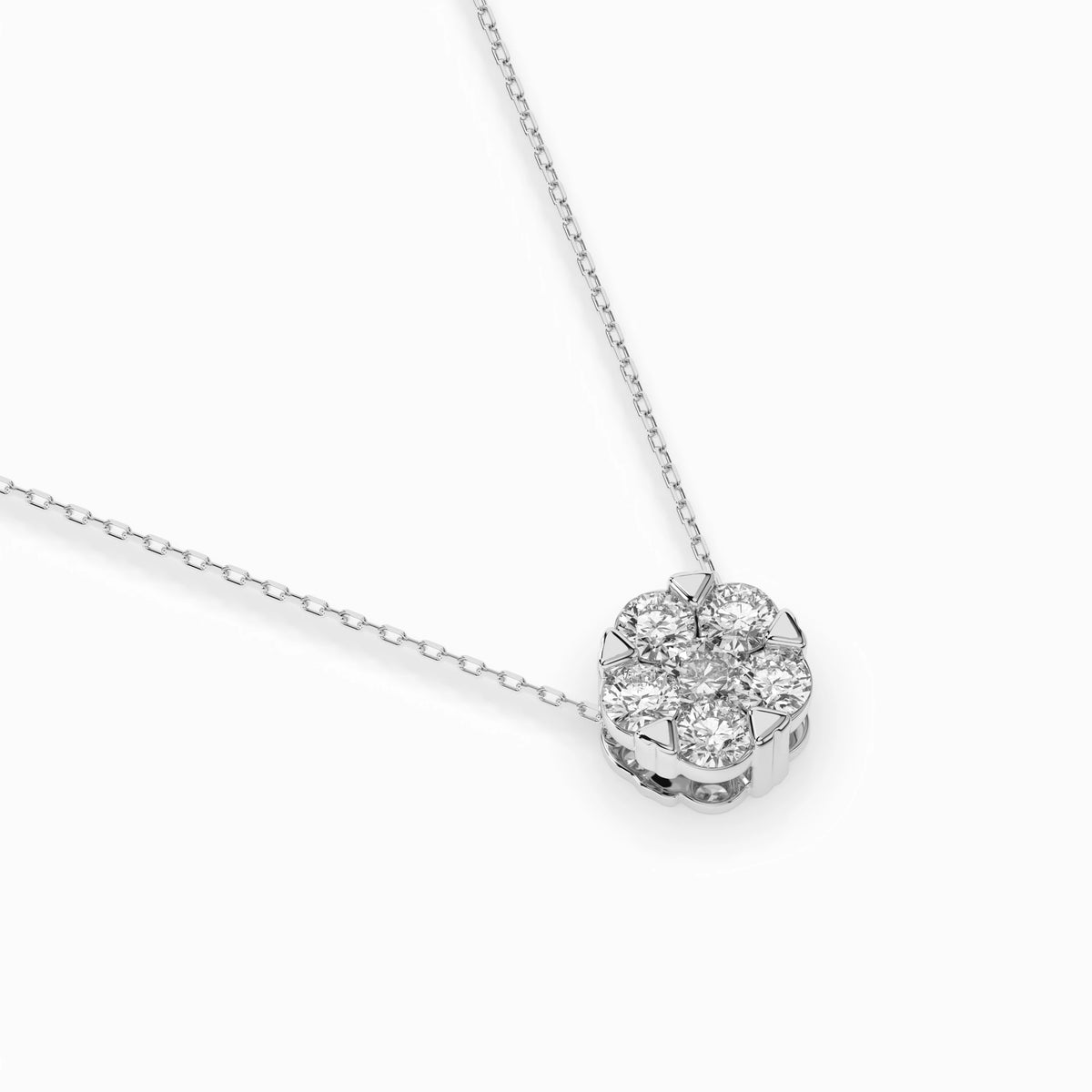 Colier din Aur cu Diamante, Forma Rotund Briliant, 0,37 CT