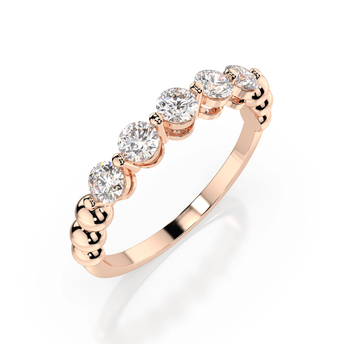 Inel din Aur cu Diamante, Forma Rotund Briliant, 0,50 CT