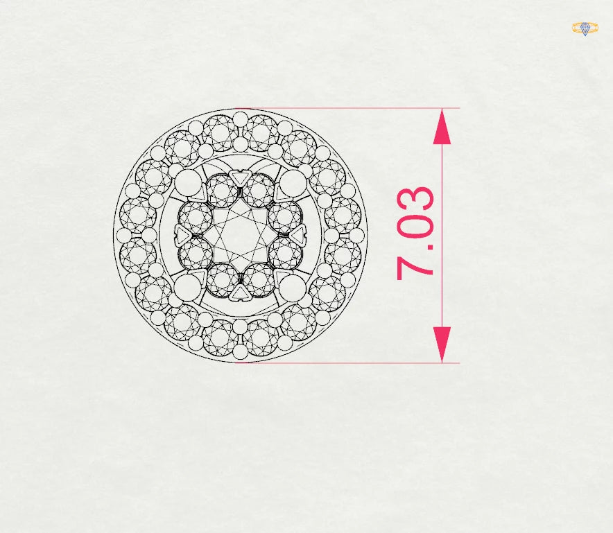 Cercei din Aur cu Diamante Rotunde Briliant 0.28 CT