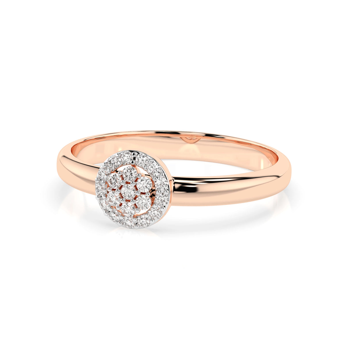 Inel din Aur cu Diamante, Forma Rotund Briliant, 0,15 CT