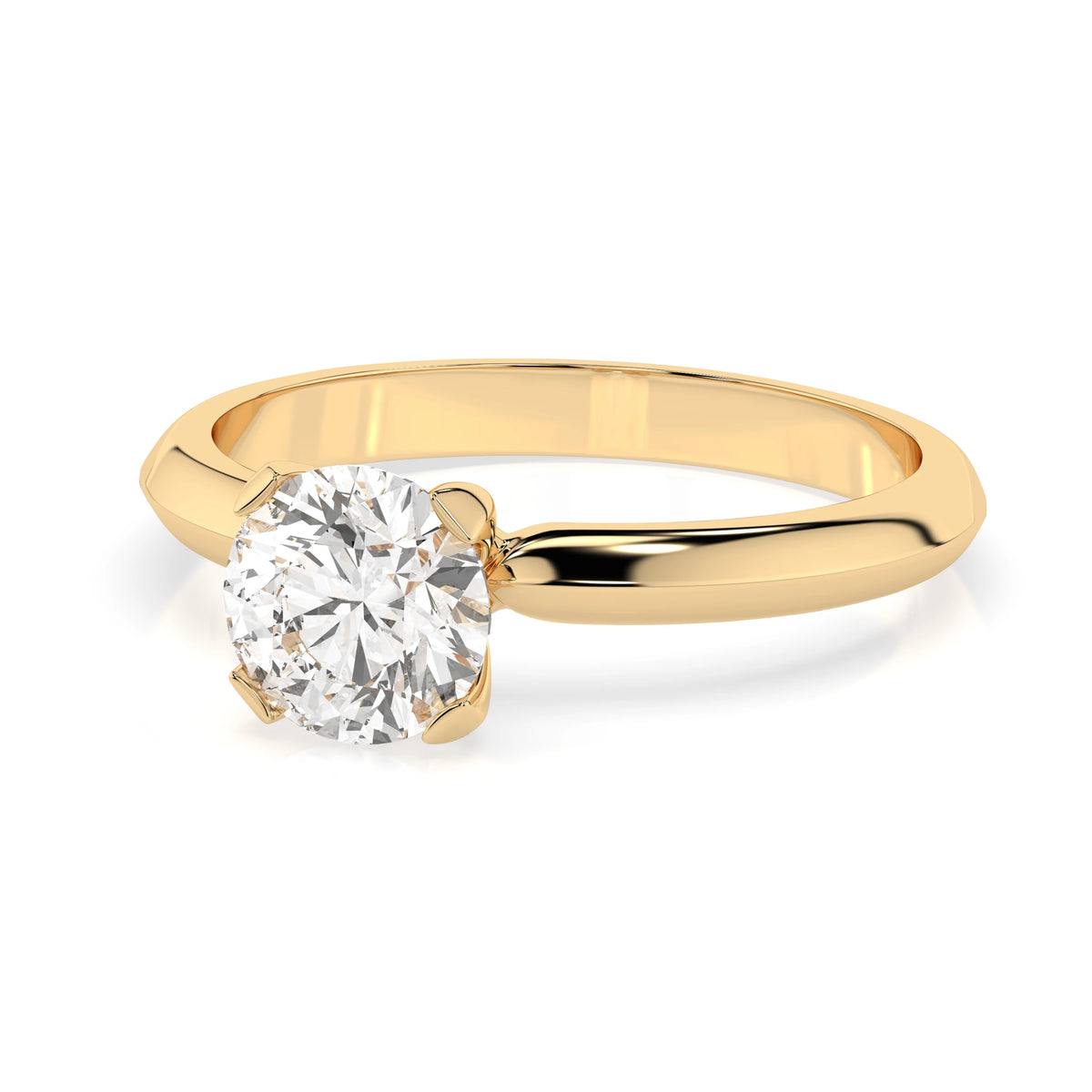 Inel de Logodnă Solitaire din Aur, Diamant Rotund Briliant 0,70 CT
