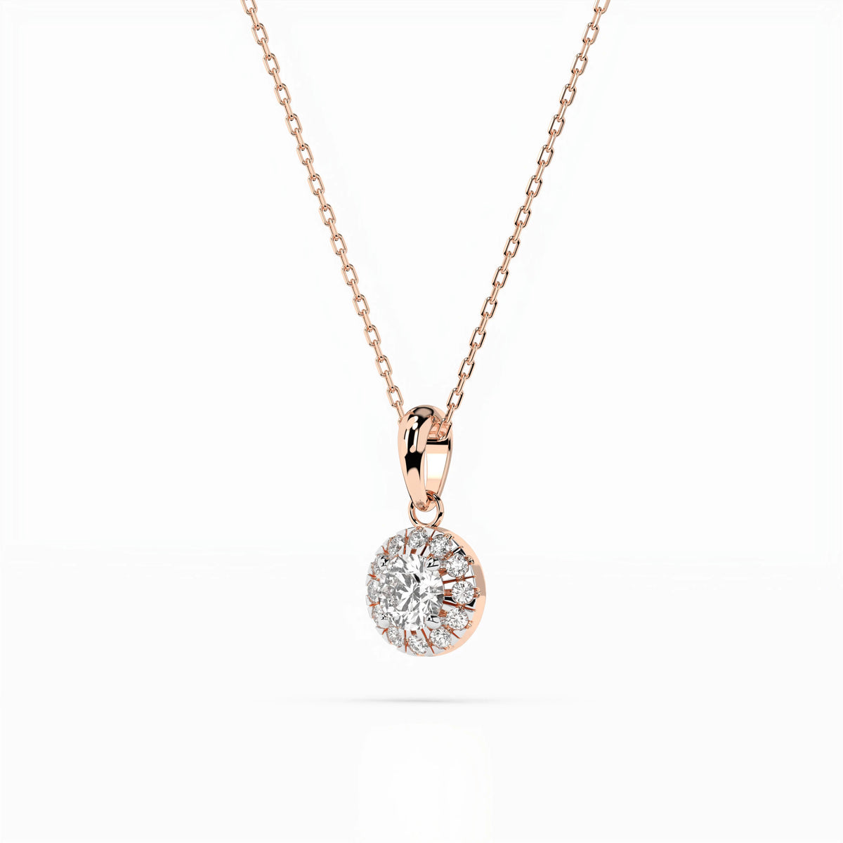 Colier din Aur cu Diamante, Forma Rotund Briliant, 0,30 CT