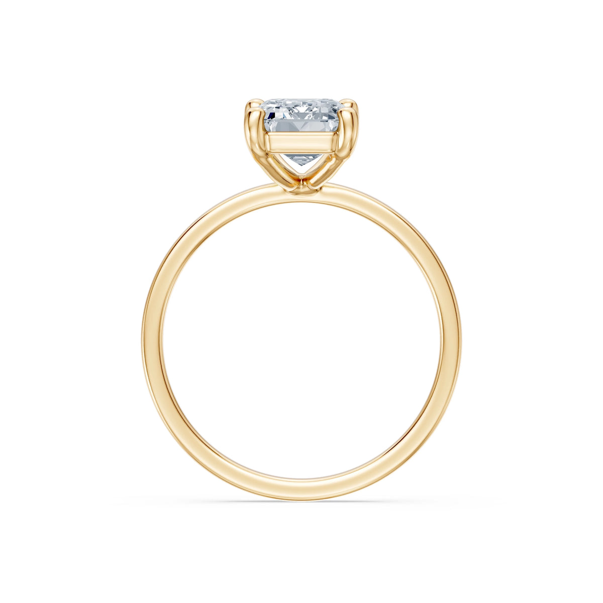 Inel de Logodnă Solitaire din Aur, Diamant Emerald 2,00 CT