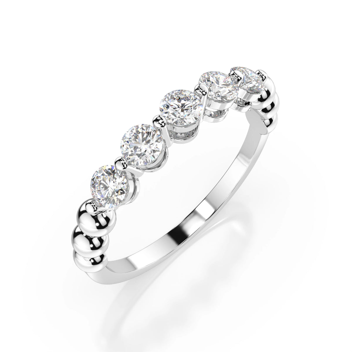 Inel din Aur cu Diamante, Forma Rotund Briliant, 0,50 CT