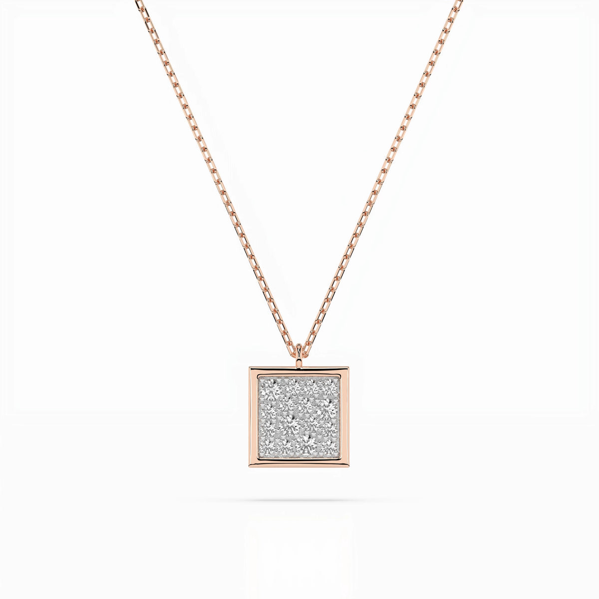 Colier din Aur cu Diamante, Forma Rotund Briliant, 0,13 CT