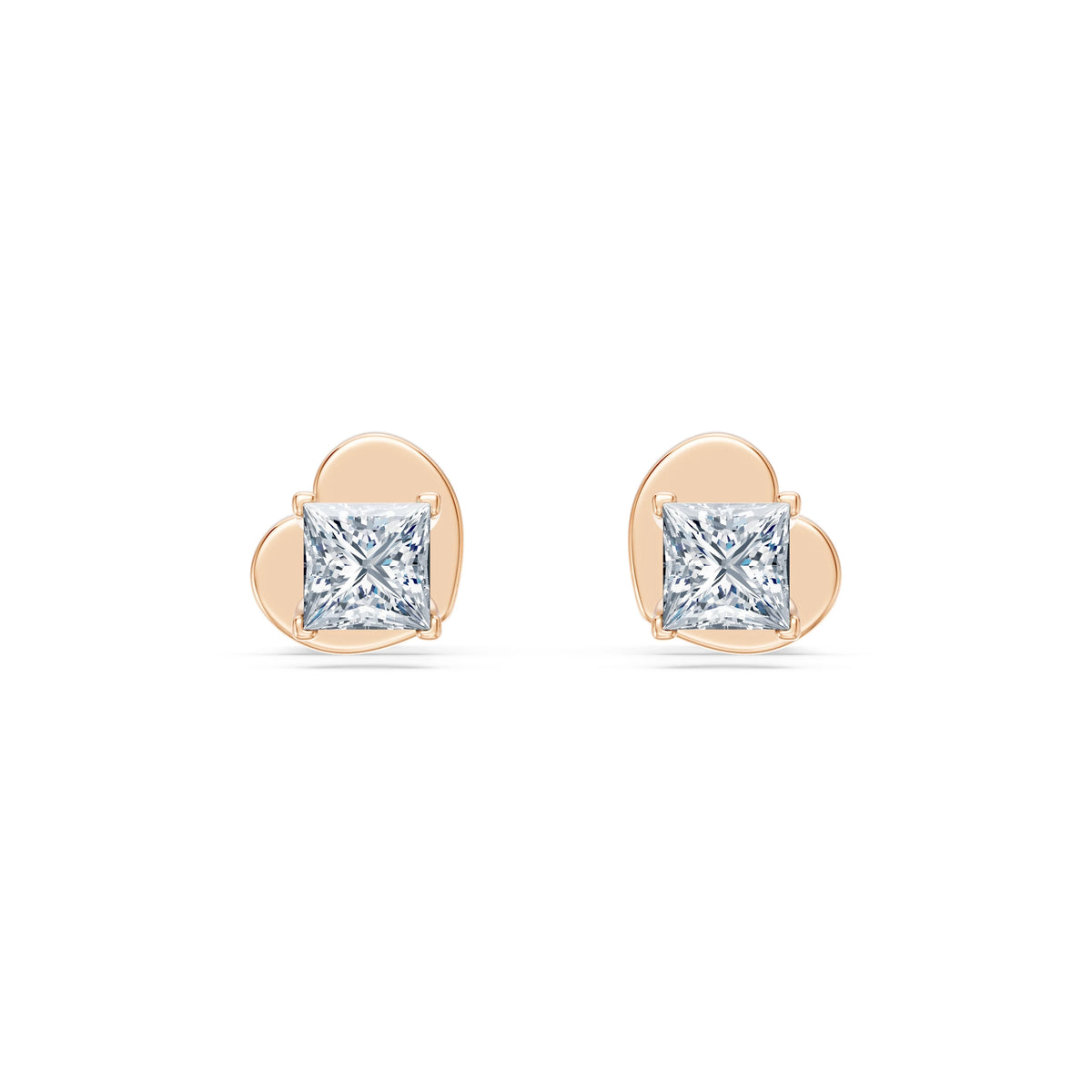 Cercei din Aur cu Diamante, Forma Princess, 0,34 CT
