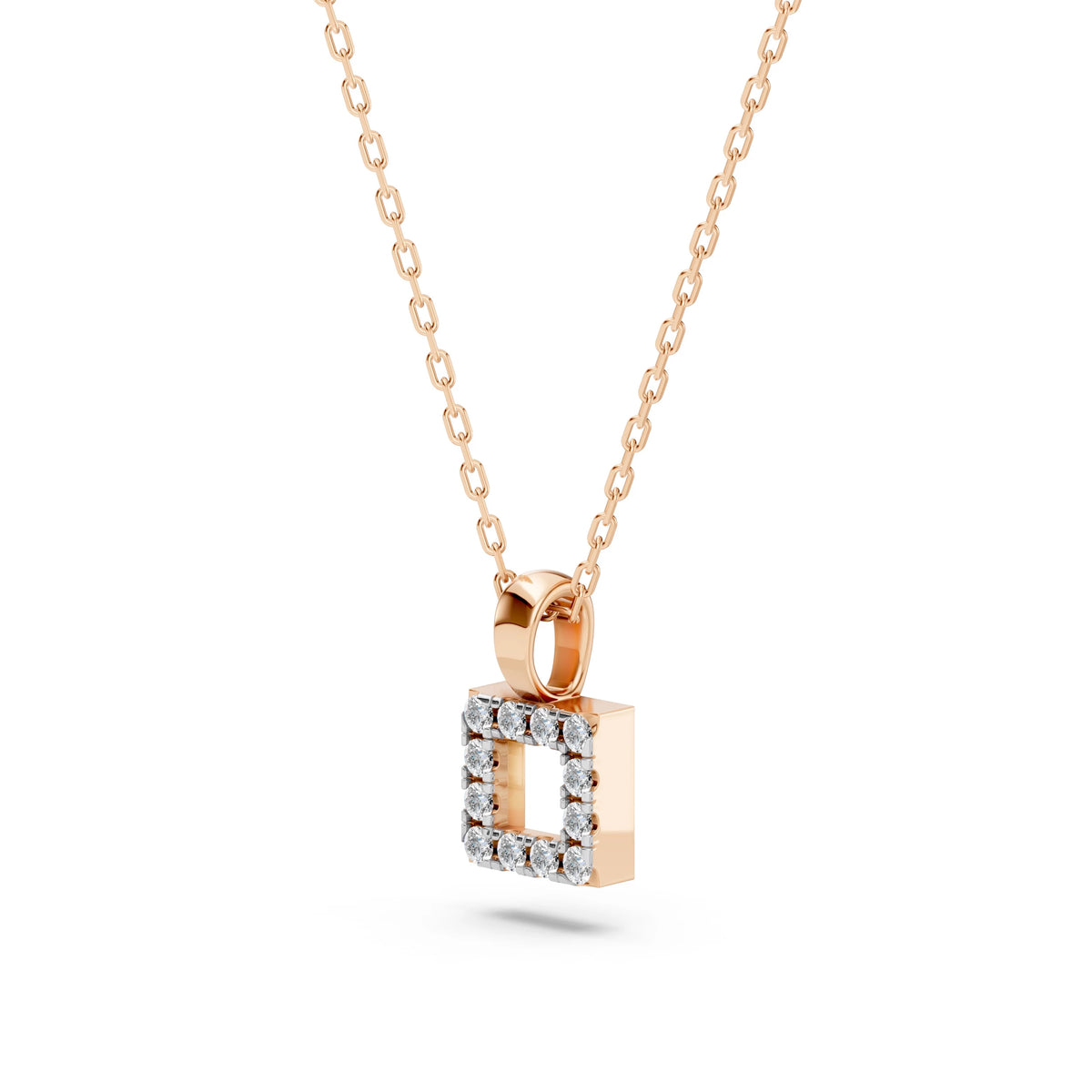 Colier din Aur cu Diamante Rotunde Briliant 0.06 CT
