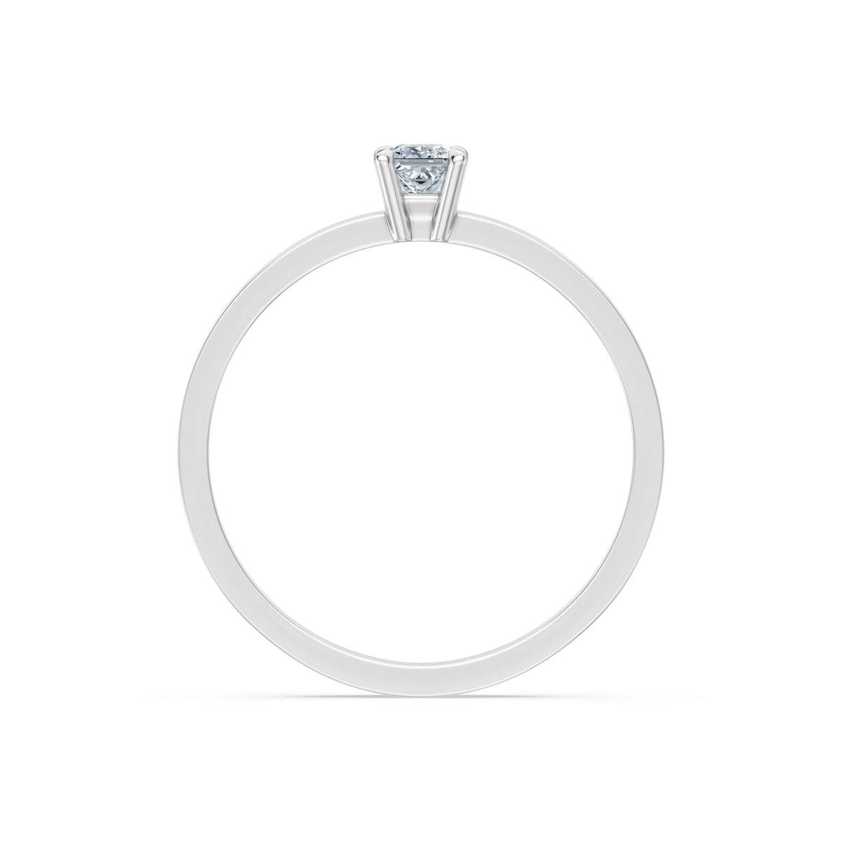 Inel de Logodnă Solitaire din Aur, Diamant Princess 0,17 CT