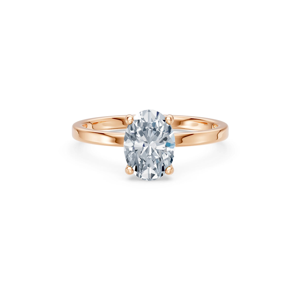 Inel de Logodnă Solitaire din Aur, Diamant Oval 1,50 CT